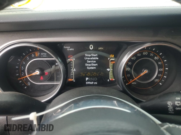 2018 Jeep Wrangler Unlimited Sahara with VIN 1C4HJXEG6JW239095, listed as a Copart auction lot 58222225 with 59,969 mi miles and Salvage title. Bid and sale history available at DreamBid. Image 9.