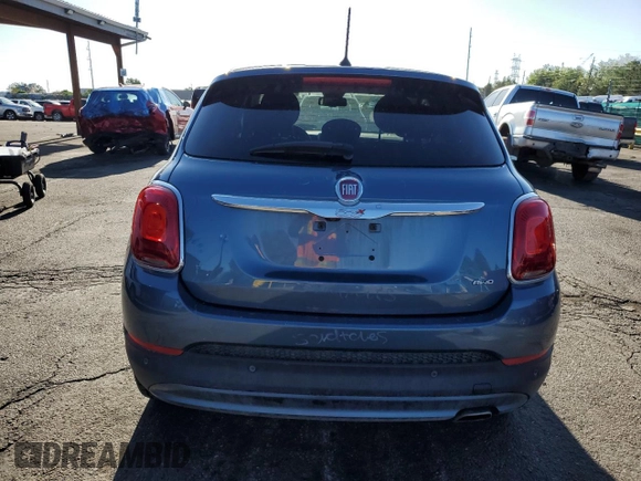 2017 FIAT 500X Lounge with VIN ZFBCFYDB0HP601372, listed as a Copart auction lot 56593345 with 44,962 mi miles and Salvage title. Bid and sale history available at DreamBid. Image 6.