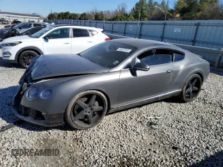 2012 Bentley Continental GT with VIN SCBFR7ZA7CC071240, listed as a Copart auction lot 46507945 with 30,548 mi miles and Salvage Title. Bid and sale history available at DreamBid. Image 1.