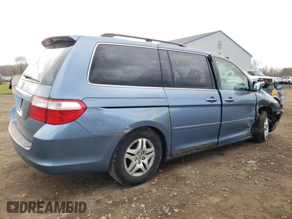 2007 Honda Odyssey EX-L with VIN 5FNRL38777B095914, listed as a Copart auction lot 53208585 with 254,710 mi miles and Salvage Title. Bid and sale history available at carsss.com. Image 3.