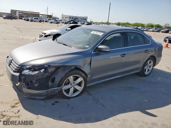 2013 Volkswagen Passat TDI SE w/Sunroof with VIN 1VWBN7A39DC101809, listed as a Copart auction lot 52762275 with 0 mi miles and Salvage Title. Bid and sale history available at carsss.com. Image 1.