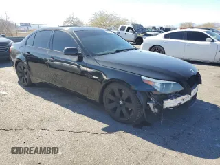 2007 BMW 5 Series 530i with VIN WBANE73537CM55373, listed as a Copart auction lot 46477245 with 217,070 mi miles and Salvage Title. Bid and sale history available at DreamBid. Image 4.