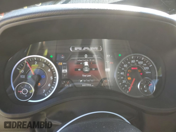 2024 Ram 1500 Tradesman with VIN 1C6SRFGT6RN162823, listed as a Copart auction lot 64894244 with 7,793 mi miles and Salvage title. Bid and sale history available at DreamBid. Image 9.