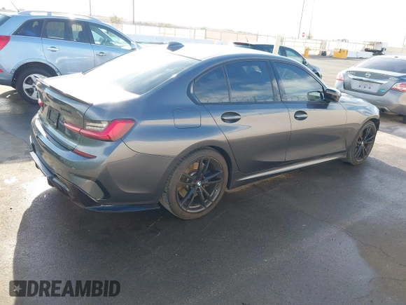 2020 BMW 3 Series M340i with VIN WBA5U7C02LFJ02994, listed as a IAAI auction lot 41848165 with 59,220 mi miles. Bid and sale history available at carsss.com. Image 4.