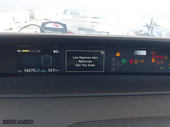 2019 Toyota Prius L Eco with VIN JTDKARFU8K3102331, listed as a IAAI auction lot 41852084 with 54,275 mi miles. Bid and sale history available at carsss.com. Image 7.
