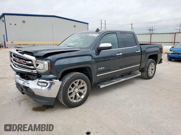 2018 GMC Sierra 1500 SLT with VIN 3GTP1NEC1JG448756, listed as a Copart auction lot 56981715 with 67,597 mi miles and Salvage title. Bid and sale history available at DreamBid. Image 1.