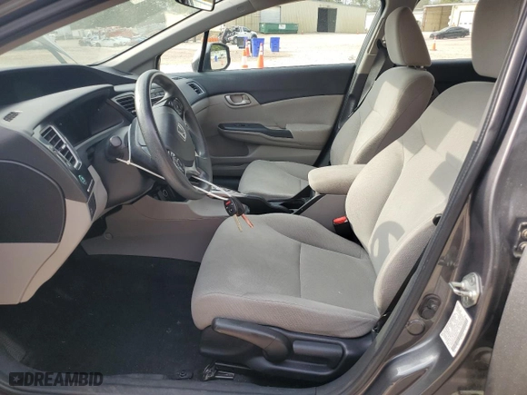 2013 Honda Civic Sdn LX with VIN 2HGFB2F56DH599198, listed as a Copart auction lot 51255195 with 122,112 mi miles and Salvage Title. Bid and sale history available at carsss.com. Image 7.