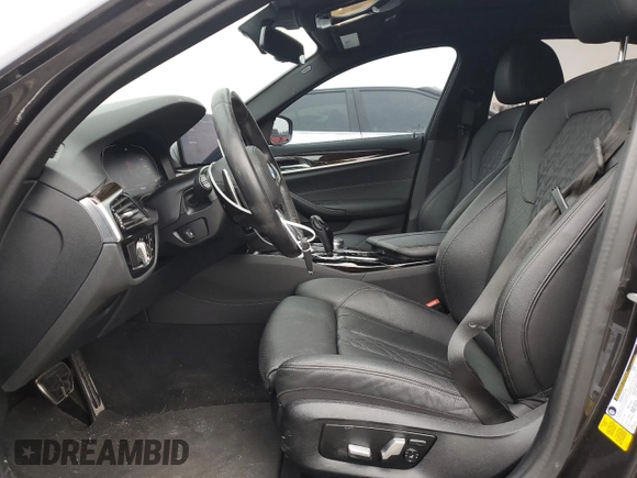 2021 BMW 5 Series 540i with VIN WBA53BJ04MCF43184, listed as a Copart auction lot 45384945 with 48,290 mi miles and Salvage Title. Bid and sale history available at DreamBid. Image 7.