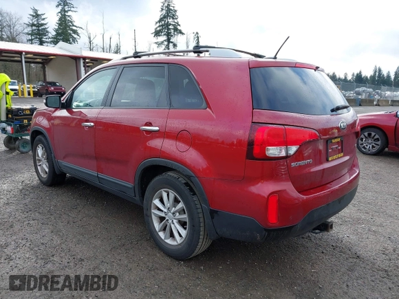2014 Kia Sorento LX with VIN 5XYKT3A60EG438426, listed as a IAAI auction lot 41765847 with 166,897 mi miles and . Bid and sale history available at carsss.com. Image 3.