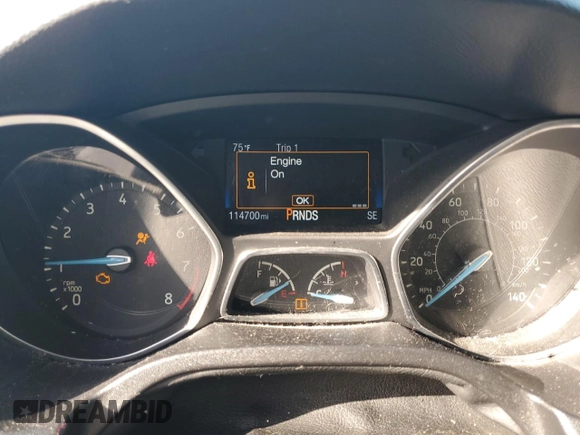 2017 Ford Focus SE with VIN 1FADP3FE9HL273889, listed as a Copart auction lot 53737055 with 114,700 mi miles and Salvage Title. Bid and sale history available at DreamBid. Image 9.