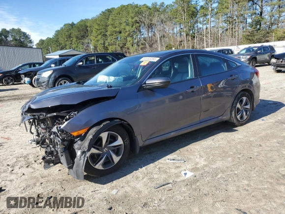 2020 Honda Civic LX z VIN 2HGFC2F65LH530300, wystawiony jako Copart lot #50333265 z przebiegiem 45 444 mil mil oraz Szkoda całkowita • Salvage title. Historia ofert i sprzedaży dostępna na DreamBid. Obrazek 1.