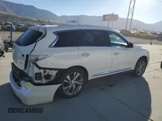 2013 Infiniti JX35 with VIN 5N1AL0MM0DC349992, listed as a Copart auction lot 77848794 with 96,338 mi miles and Salvage Title. Bid and sale history available at carsss.com. Image 3.