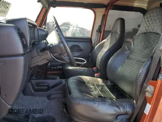 2001 Jeep Wrangler SE with VIN 1J4FA29P21P304534, listed as a Copart auction lot 50096735 with 161,181 mi miles and Salvage Title. Bid and sale history available at carsss.com. Image 7.