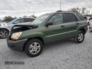 2005 Kia Sportage LX with VIN KNDJF723657074234, listed as a Copart auction lot 86792794 with 97,548 mi miles and Salvage Title. Bid and sale history available at carsss.com. Image 1.