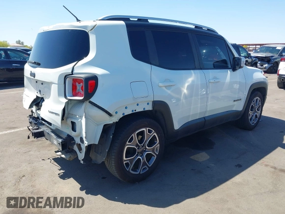2016 Jeep Renegade Limited with VIN ZACCJADTXGPC58910, listed as a IAAI auction lot 42075774 with 130,954 mi miles and . Bid and sale history available at DreamBid. Image 4.