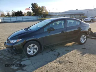 2015 Honda Civic Sedan LX with VIN 19XFB2F53FE072555, listed as a Copart auction lot 49179385 with 35,480 mi miles and Salvage Title. Bid and sale history available at carsss.com. Image 1.