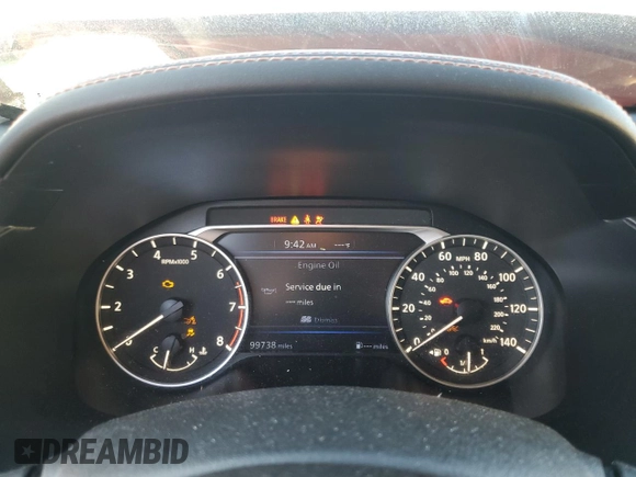 2020 Nissan Altima 2.5 SR with VIN 1N4BL4CV3LC117319, listed as a Copart auction lot 83410964 with 99,738 mi miles and Salvage Title. Bid and sale history available at carsss.com. Image 9.