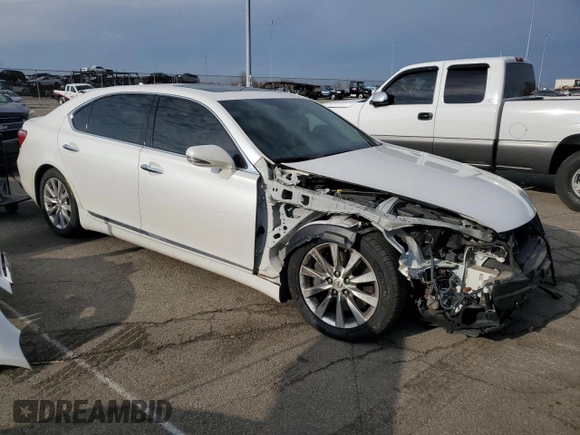 2010 Lexus LS 460 L with VIN JTHDL5EF2A5002578, listed as a Copart auction lot 83389104 with 141,563 mi miles and Salvage title. Bid and sale history available at DreamBid. Image 4.