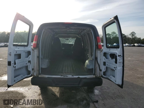 2012 Chevrolet Express Cargo with VIN 1GCWGFFAXC1105507, listed as a Copart auction lot 45477305 with 344,269 mi miles and Salvage title. Bid and sale history available at DreamBid. Image 6.