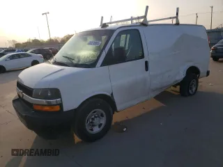 2018 Chevrolet Express Cargo Van with VIN 1GCWGAFG2J1202902, listed as a Copart auction lot 51270965 with 0 mi miles and Salvage Title. Bid and sale history available at carsss.com. Image 1.