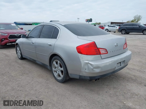 2003 Infiniti G35 w/Leather with VIN JNKCV51E63M322787, listed as a IAAI auction lot 41250569 with 154,817 mi miles. Bid and sale history available at carsss.com. Image 3.