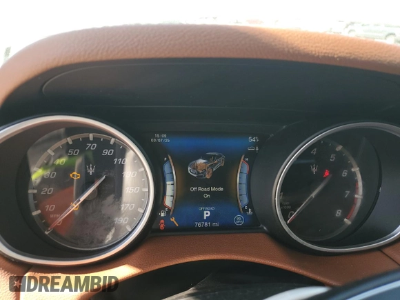 2017 Maserati Levante with VIN ZN661XUAXHX256585, listed as a Copart auction lot 48494125 with 76,781 mi miles and Salvage Title. Bid and sale history available at carsss.com. Image 9.