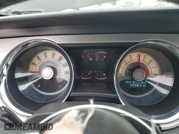 2010 Ford Mustang GT with VIN 1ZVBP8CH2A5134160, listed as a Copart auction lot 53097735 with 131,516 mi miles and Salvage title. Bid and sale history available at DreamBid. Image 9.
