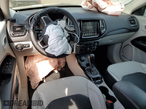 2020 Jeep Compass Limited with VIN 3C4NJDCB3LT216892, listed as a Copart auction lot 56332645 with 34,008 mi miles and Salvage title. Bid and sale history available at DreamBid. Image 8.