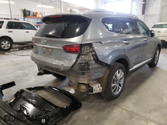 2019 Hyundai Santa Fe Ultimate with VIN 5NMS5CADXKH083338, listed as a Copart auction lot 56843722 with 46,185 mi miles. Bid and sale history available at carsss.com. Image 4.
