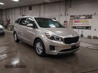 2016 Kia Sedona LX z VIN KNDMB5C13G6199954, wystawiony jako IAAI lot #42109753 z przebiegiem 135 599 mil mil oraz . Historia ofert i sprzedaży dostępna na DreamBid. Obrazek 1.