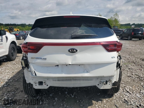 2020 Kia Sportage EX with VIN KNDPNCAC5L7833623, listed as a Copart auction lot 56111115 with 81,212 mi miles and Salvage title. Bid and sale history available at DreamBid. Image 6.