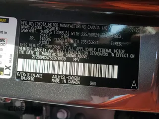 2025 Lexus RX 350h with VIN 2T2BBMCA7SC078939, listed as a Copart auction lot 55399675 with 203 mi miles and Clean Title. Bid and sale history available at DreamBid. Image 13.