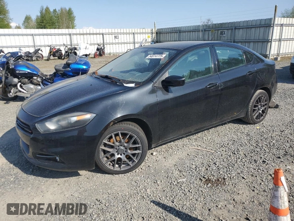 2013 Dodge Dart SXT with VIN 1C3CDFBH9DD107008, listed as a Copart auction lot 54614725 with 130,088 mi miles and Clean Title. Bid and sale history available at carsss.com. Image 1.