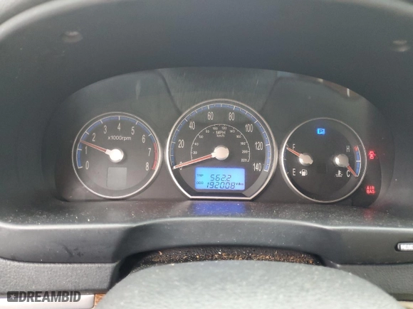 2008 Hyundai Santa Fe SE with VIN 5NMSH13E28H141520, listed as a Copart auction lot 45492965 with 192,008 mi miles and Salvage Title. Bid and sale history available at carsss.com. Image 9.