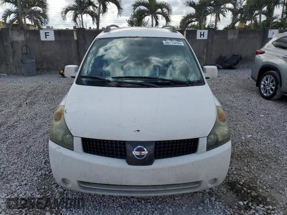 2005 Nissan Quest SE with VIN 5N1BV28U05N116429, listed as a Copart auction lot 88775255 with 166,092 mi miles and Salvage Title. Bid and sale history available at carsss.com. Image 5.