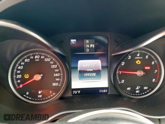 2017 Mercedes-Benz C 300 with VIN WDDWJ4KBXHF406136, listed as a Copart auction lot 60511465 with 109,208 mi miles and Clean title. Bid and sale history available at DreamBid. Image 9.