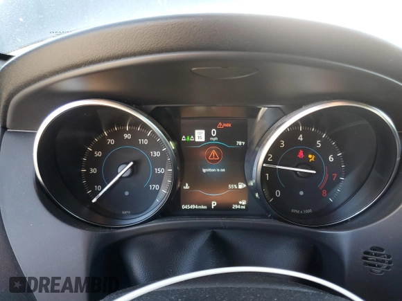 2020 Jaguar F-Pace 25t Premium with VIN SADCJ2FX4LA618158, listed as a Copart auction lot 52814585 with 45,494 mi miles and Salvage Title. Bid and sale history available at DreamBid. Image 9.