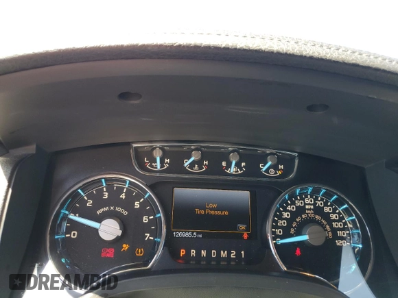 2012 Ford F-150 XL with VIN 1FTFW1ET4CKD78574, listed as a Copart auction lot 62600615 with 126,985 mi miles and Salvage title. Bid and sale history available at DreamBid. Image 9.