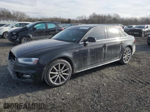 2016 Audi A4 Premium with VIN WAUBFAFL2GN009629, listed as a Copart auction lot 43914155 with 116,431 mi miles and Salvage Title. Bid and sale history available at carsss.com. Image 1.