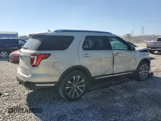 2018 Ford Explorer Platinum with VIN 1FM5K8HT6JGC94280, listed as a Copart auction lot 46307525 with 59,196 mi miles and Salvage Title. Bid and sale history available at carsss.com. Image 3.