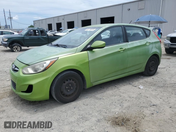 2013 Hyundai Accent GS with VIN KMHCT5AE6DU083617, listed as a Copart auction lot 58719915 with 157,502 mi miles and Clean title. Bid and sale history available at DreamBid. Image 1.