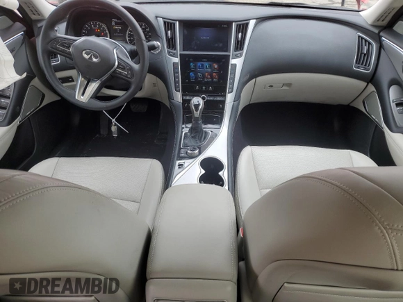 2024 Infiniti Q50 Luxe with VIN JN1EV7BR4RM630852, listed as a Copart auction lot 44844395 with 12,051 mi miles and Salvage Title. Bid and sale history available at DreamBid. Image 8.