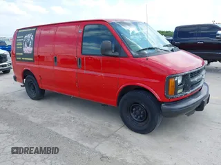 2002 Chevrolet Express Cargo with VIN 1GCHG35R521228113, listed as a IAAI auction lot 42396725 with 277,035 mi miles and . Bid and sale history available at DreamBid. Image 1.