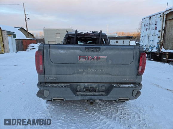2022 GMC Sierra 1500 AT4 with VIN 1GTU9EET6NZ134151, listed as a Copart auction lot 84233604 with 0 mi miles and Salvage Title. Bid and sale history available at carsss.com. Image 6.