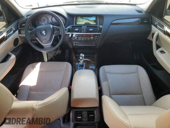 2017 BMW X3 sDrive28i with VIN 5UXWZ7C50H0U45400, listed as a Copart auction lot 53637115 with 86,555 mi miles and Salvage Title. Bid and sale history available at DreamBid. Image 8.