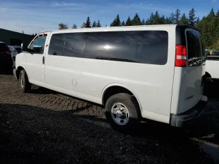 2019 Chevrolet Express Passenger LT with VIN 1GAZGPFG6K1363036, listed as a Copart auction lot 76491854 with 0 mi miles and Salvage Title. Bid and sale history available at carsss.com. Image 2.