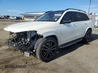 2022 Mercedes-Benz GLS 450 with VIN 4JGFF5KE1NA698159, listed as a Copart auction lot 42508364 with 23,585 mi miles and . Bid and sale history available at DreamBid. Image 1.