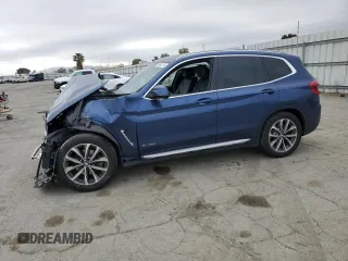 2018 BMW X3 xDrive30i with VIN 5UXTR9C52JLC75322, listed as a Copart auction lot 53843175 with 0 mi miles and Salvage Title. Bid and sale history available at carsss.com. Image 1.