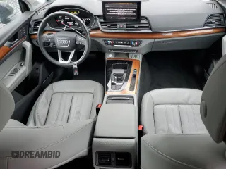 2021 Audi Q5 Premium Plus with VIN WA1BAAFY5M2100978, listed as a Copart auction lot 60649225 with 25,693 mi miles and Salvage title. Bid and sale history available at DreamBid. Image 8.