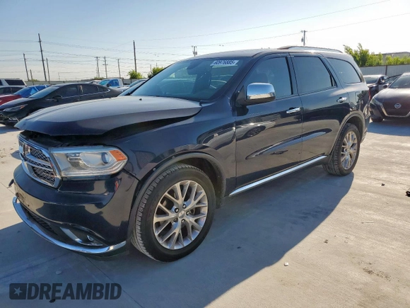 2016 Dodge Durango SXT with VIN 1C4RDHAG9GC346546, listed as a Copart auction lot 60976885 with 145,260 mi miles and Salvage title. Bid and sale history available at DreamBid. Image 1.
